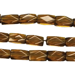 DARK TOPAZ QUARTZ FACETED CUTTING NUGGET 8X14MM